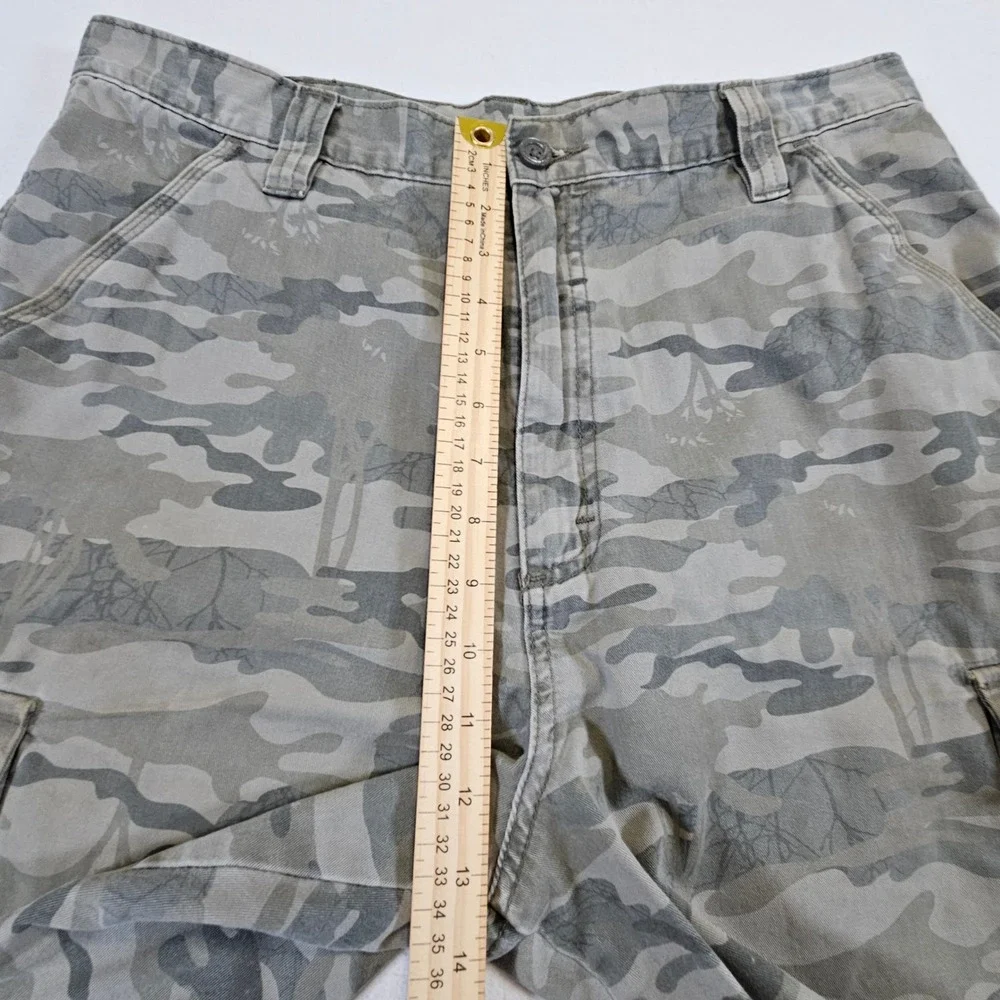 Wrangler Hero Mens Camo Cargo Shorts Green Tan‎ Cotton Utility Size 34 60CMW7E